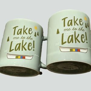 Set of 2 Take Me to The Lake Mugs 14oz